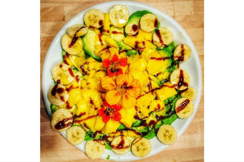 veganes Rezept: Mango Avocado Bananen Salat