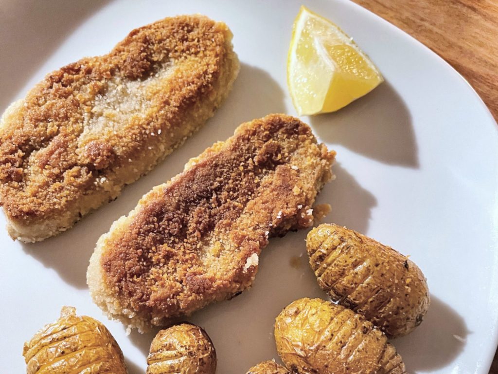 Fertige Seitan Schnitzel