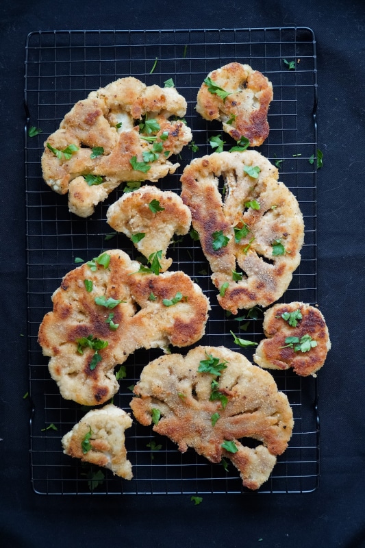 Vegane Schnitzel aus Blumenkohl